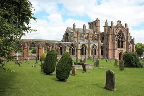 Melrose Abbey Scotland Medieval Ruin Historical