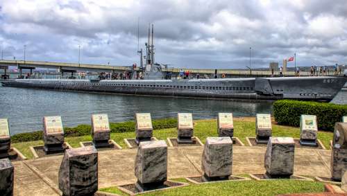 Memorial Submarine Navy Pearl Harbor Monument Sea