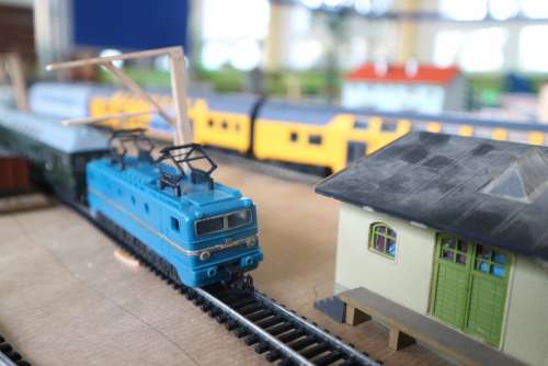 Mockup Miniature Train Railway Locomotive Toy