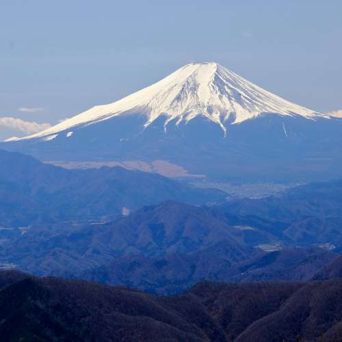 Mountain Peak Japan Fuji Snow