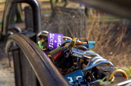 Padlocks Memory Feeling Love Symbols Romanticism