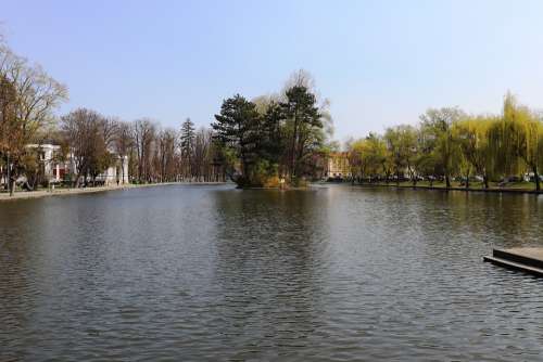 Park Lake Nature Landscape Water Cluj Romania