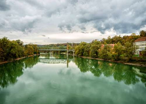 Passau Inn River Water Confluence Cruise Bridges