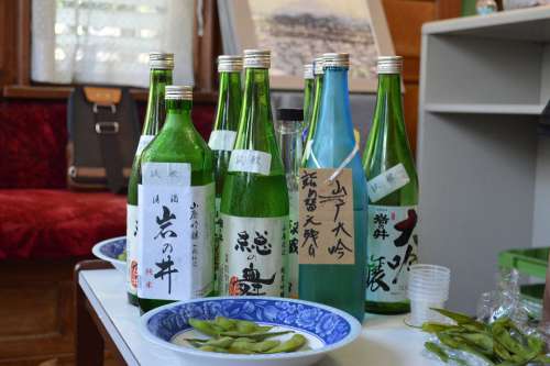 Sake Japan Alcohol Edamames Asia Tokyo