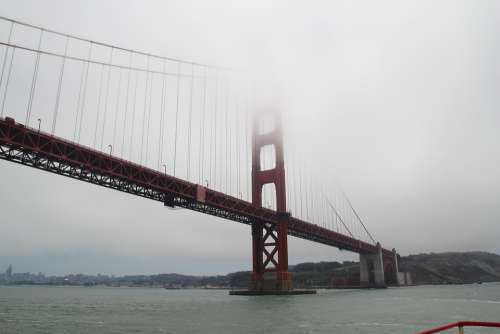 San Francisco Bridge California Water Bay Usa