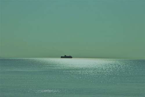 Sea Boat Water Ocean Side Bank Pebbles