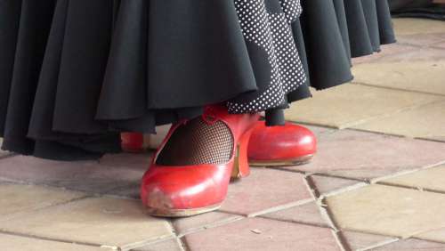 Shoes Red Flamenco Woman Dance