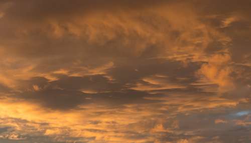 Sky Clouds Sunset Pastel Grey Gold Background