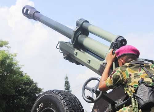 Soldier Java Surabaya Indonesia Gun Outdoor
