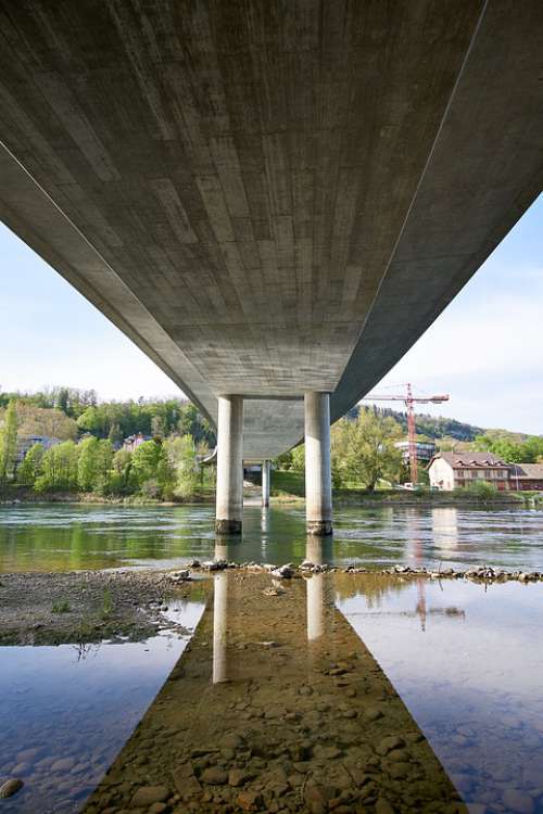Switzerland Aargau Brugg City Aare River Water