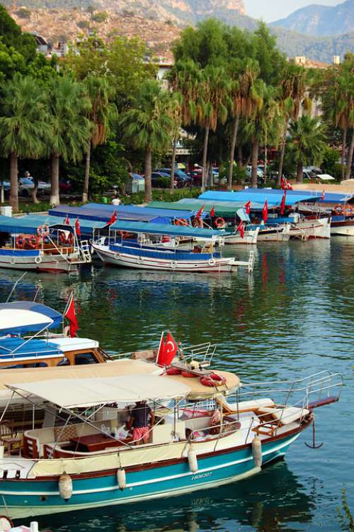 Turkey Dalyan Boats River Holiday Tourism Travel
