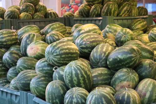 Watermelon Sale Market Agriculture Healthy