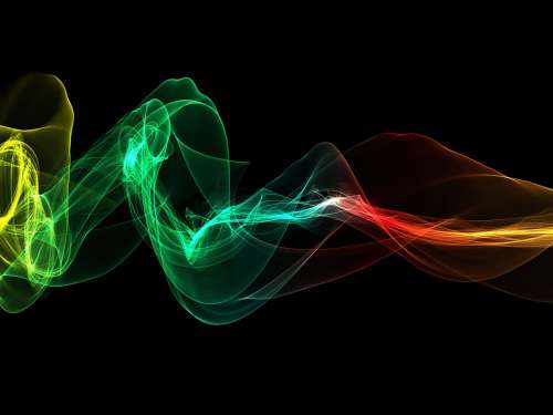 Wave Light Colorful Abstract Background Particles