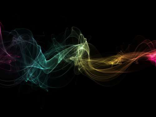 Wave Light Colorful Abstract Background Particles