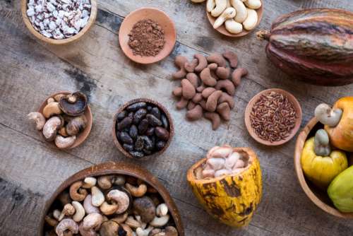 Cocoa and other tropical produce from above