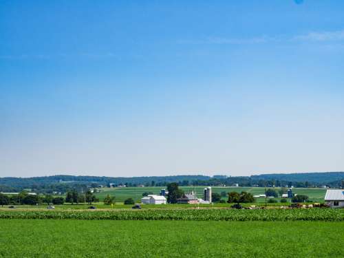 Farm under Blue Sky