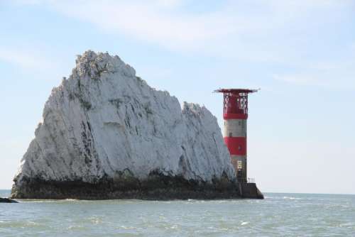 scenery cliffs chalk cliffs lighthouse sea
