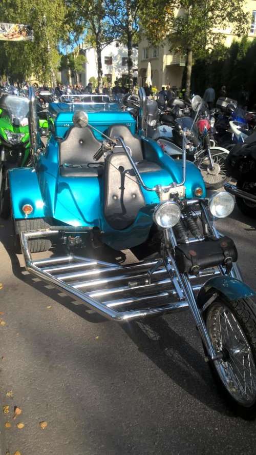 Pärnu Estonia blue  motorcycle bike