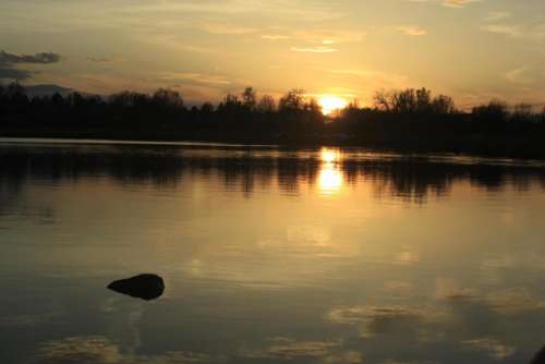 Lake scenic scenery sunset sunrise