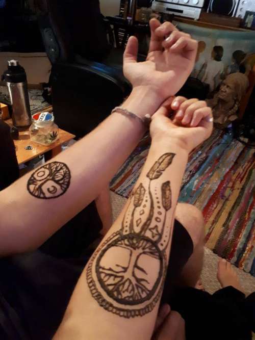 art tattoos henna friendship
