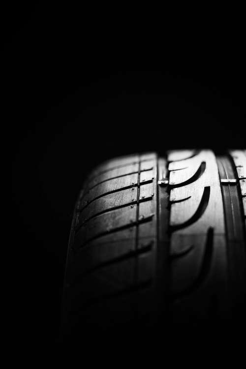 Car Tire Tread Pattern Close Up Vertical