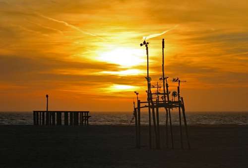 Amrum Sun Sunset Beach North Sea Abendstimmung