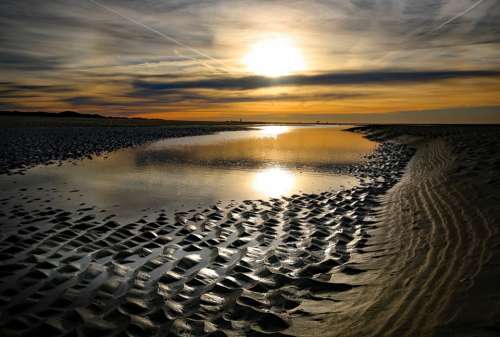 Amrum Beach Sun Sunset Abendstimmung North Sea