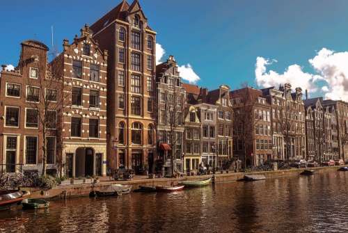 Amsterdam Canal Old Town Europe Holland
