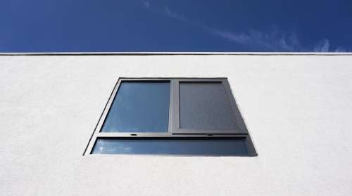 Architecture Contrast Sky Wall Window Blue White