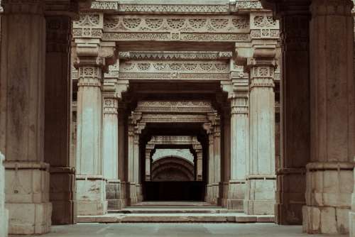 Architecture Monument Hallway Historic Ancient