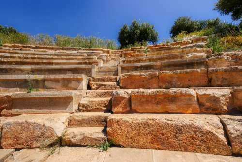 Atrium Theater Antiquity Roman Greek Crete Greece