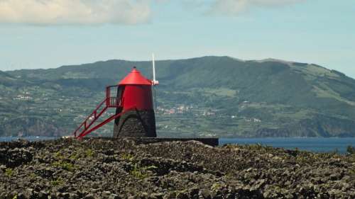 Azores Pico Island Red Mill Sea Volcanic