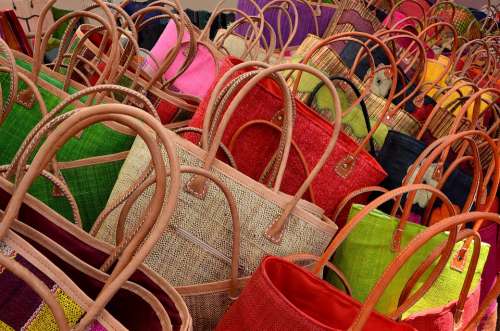 Bags Baskets Market Shopping Buy Colors