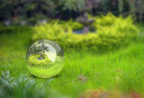 Ball Landscape Sky Reflection Fantasy Glass