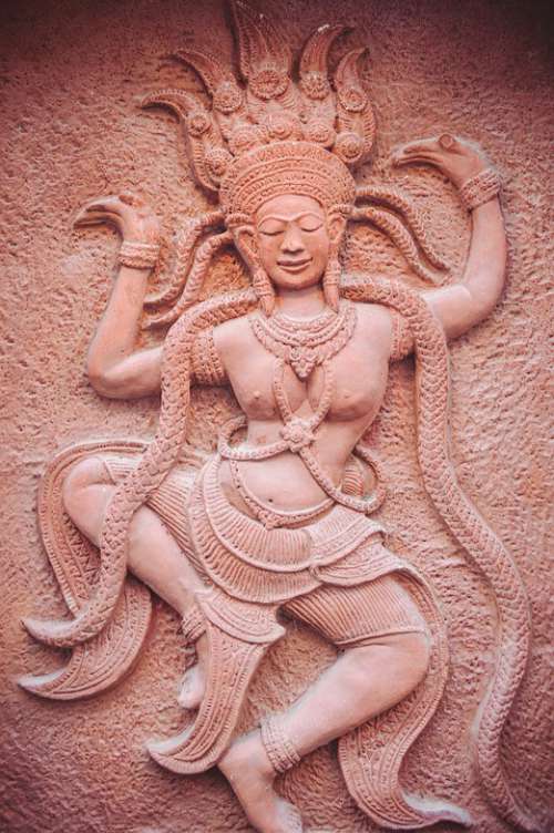 Bas Relief Asia Art Shiva Thailand Buddhism