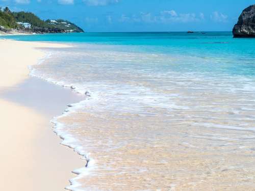 Beach Bermuda Pink Sand Sea Ocean Water Coast