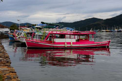 Boat Waterfalls Nature Tourism