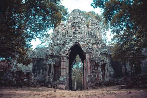 Cambodia Bayon Temple Gate Of The Death Siam Reap