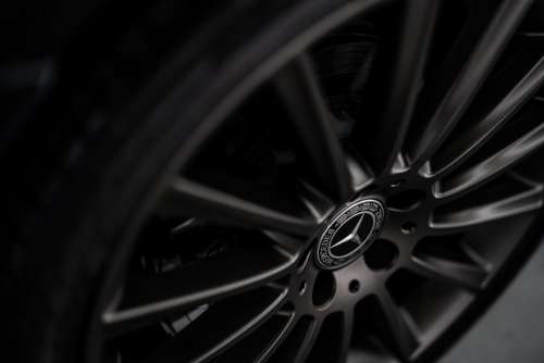 Car Benz Mercedes Rim Tyre Black Chrome Dark