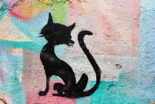 Cat Logo Symbol Graffiti Texture Pixel Animal