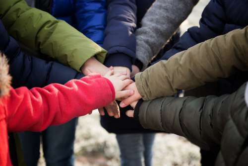 Children Hands Human Hand Love School Together
