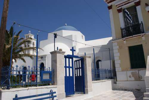 Church Greece Cross Cyclades Aegean