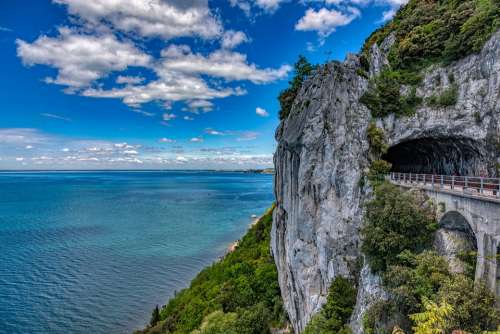 Coast Sea Trieste Water Sky Vacations Rock Blue