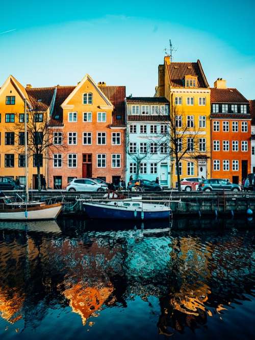 Copenhagen Christianshavn Harbour Colourful Houses