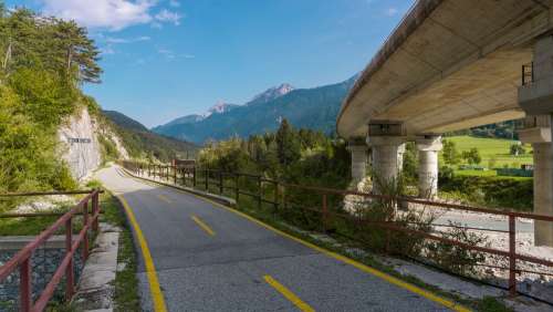 Cycle Path Italy Highway Bridge