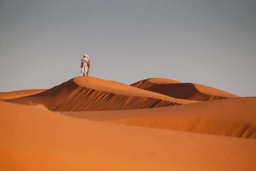 Desert Morocco Sand Sand Dune People Bedouin Red