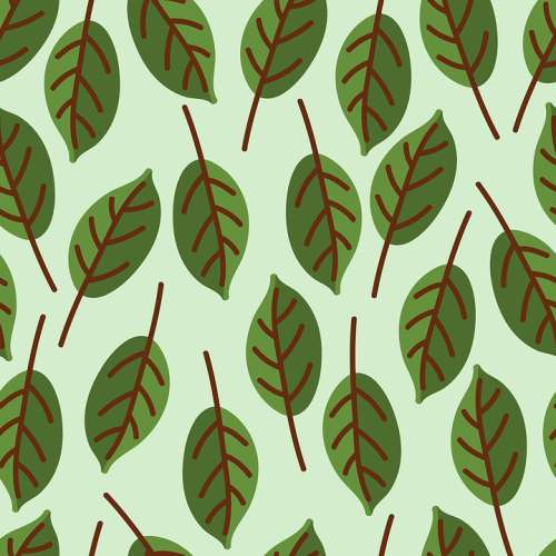 Design Pattern Green Flora Fabric Beauty Colorful