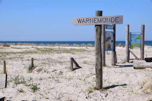 Directory Warnemünde Baltic Sea Sand Water Dune