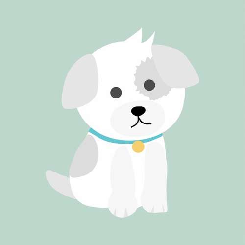 Dog Puppy Cute Cartoon Animal Character Funny