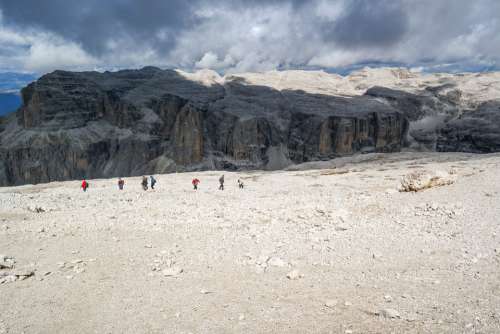 Dolomites Sella Mountains Alpine Rubble Field